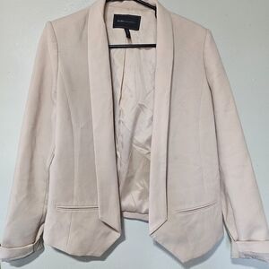 BCBGMAXAZRIA Cream Open-Front Blazer | Women’s Small | Soft Tailored Jacke